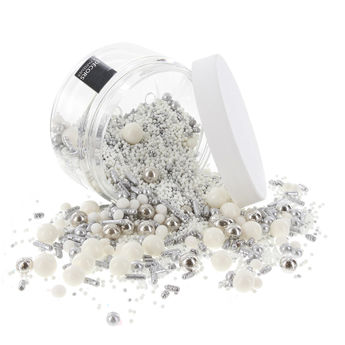 Achat en ligne Décor à parsemer : mélange sprinkles blanc et argenté 100 gr