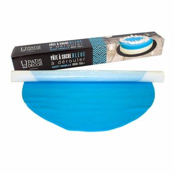 Achat en ligne Rouleau de pâte à sucre étalée bleu 36 cm 430 gr - Patisdecor