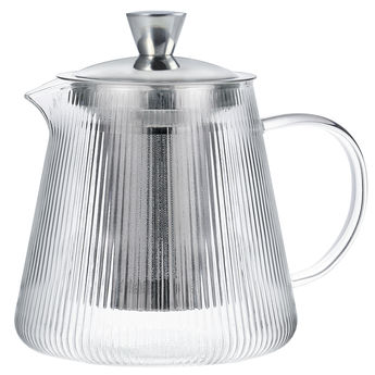 Achat en ligne Théière transparente en verre et inox Darjeeling 1.20 l - Cristel