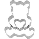 Emporte-pièce en inox nounours avec coeur 6 cm - Birkmann