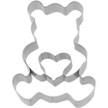 Achat en ligne Emporte-pièce en inox nounours avec coeur 6 cm - Birkmann