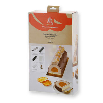 Achat en ligne Coffret kit complet 5 ustensiles pour bûche de Noël 30 cm 10/12 parts - Alice Délice