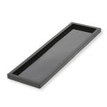 Tapis à rebord rectangulaire en silicone pour base de bûche de Noël noir 30 x 8 cm - Alice Délice