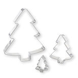 Set de 3 emporte-pièces en inox sapins de Noël 4, 8 et 15 cm - Alice Délice