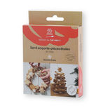 Set de 6 emporte-pièces en inox étoile sapin de Noël de 2.5 à 9 cm - Alice Délice