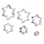 Set de 6 emporte-pièces en inox étoile sapin de Noël de 2.5 à 9 cm - Alice Délice