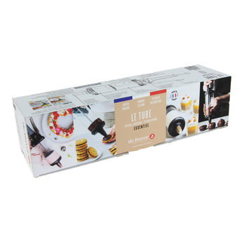 Achat en ligne Le tube Essentiel : kit piston à pâtisserie et 2 douilles 0.75 l - De Buyer