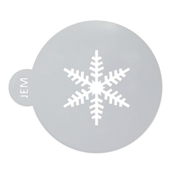 Achat en ligne Set de 3 pochoirs flocons de neige de Noël pour décorations de boissons chaudes 9 cm - JEM