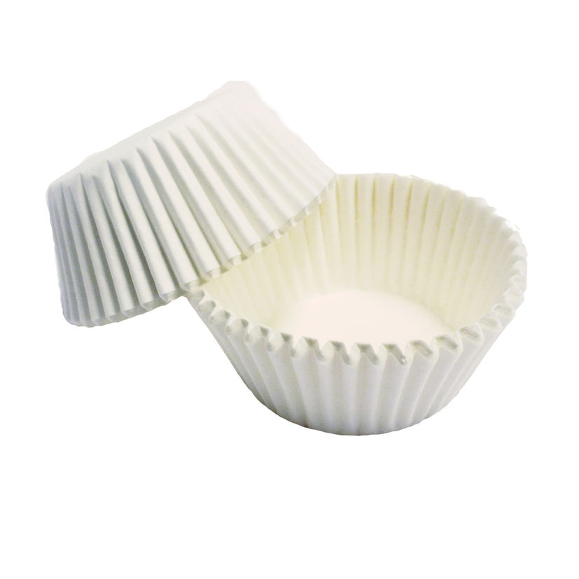 100 mini caissettes pour muffins et cupcakes blanches 3.3 x 5 cm - PME