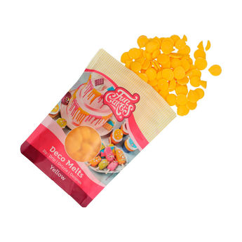 Achat en ligne Deco melts jaune 250 gr - FunCakes