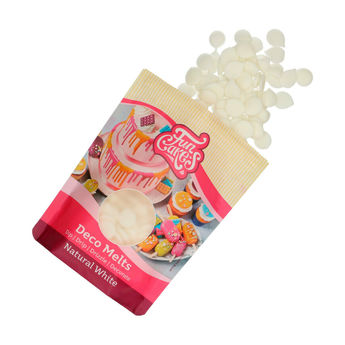 Achat en ligne Deco melts blanc naturel 250 gr - FunCakes