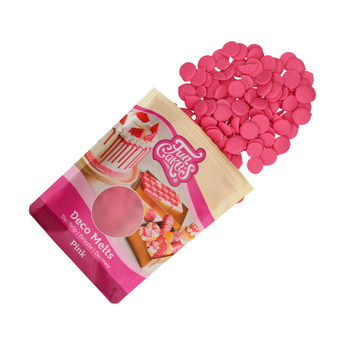 Achat en ligne Deco melts rose 250 gr - FunCakes