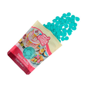 Achat en ligne Deco melts bleu ciel 250 gr - FunCakes