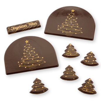 Achat en ligne Set embouts de bûche de Noël et décors alimentaires : Sapins 6.5 x 7.5 cm