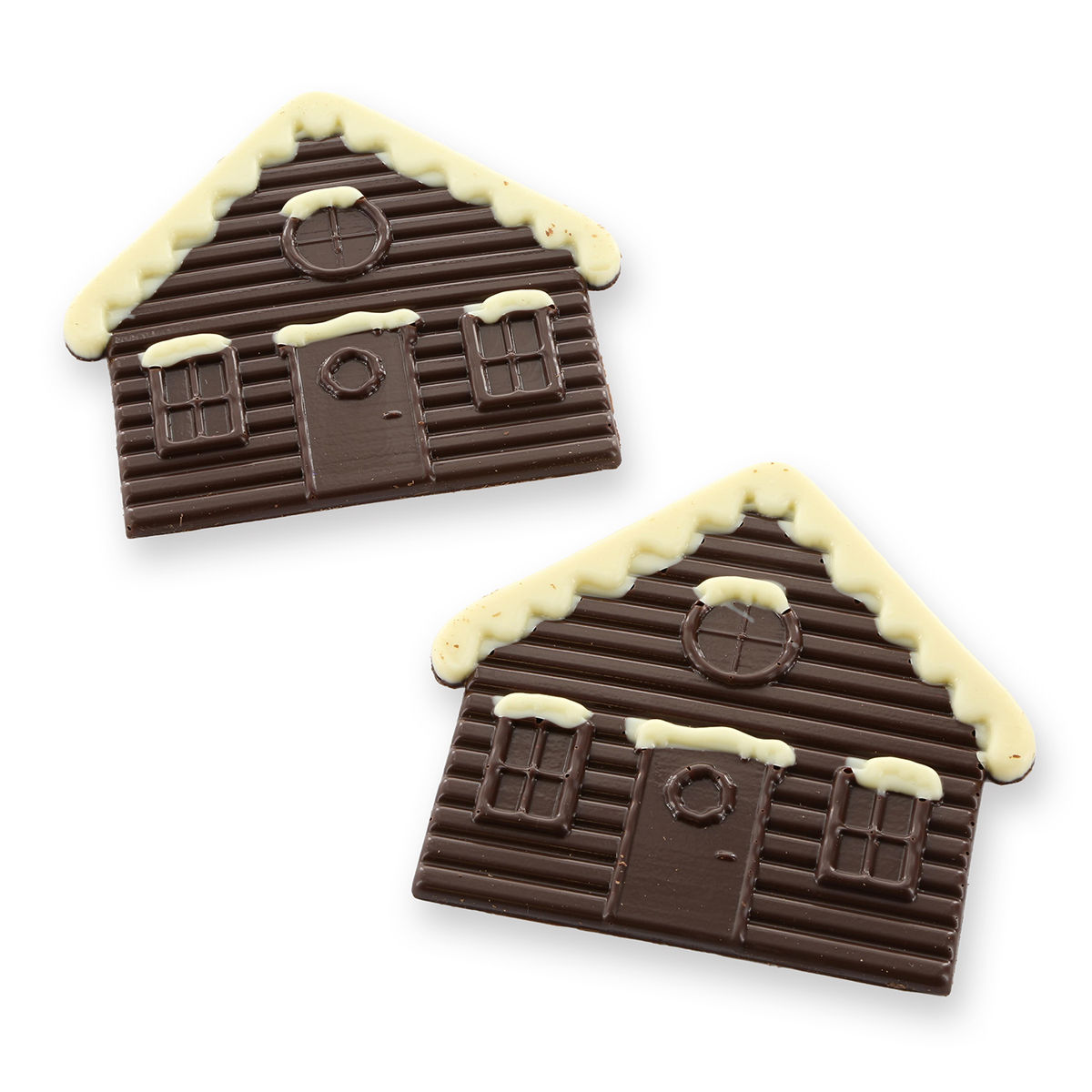 Set embouts de bûche de Noël : Chalet 9 x 8.5 cm