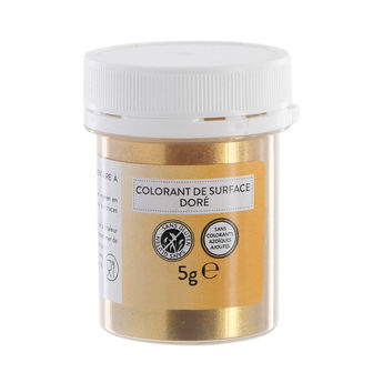 Achat en ligne Colorant alimentaire de surface en poudre doré 5 gr