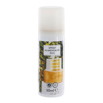 Achat en ligne Spray colorant alimentaire doré 30 ml