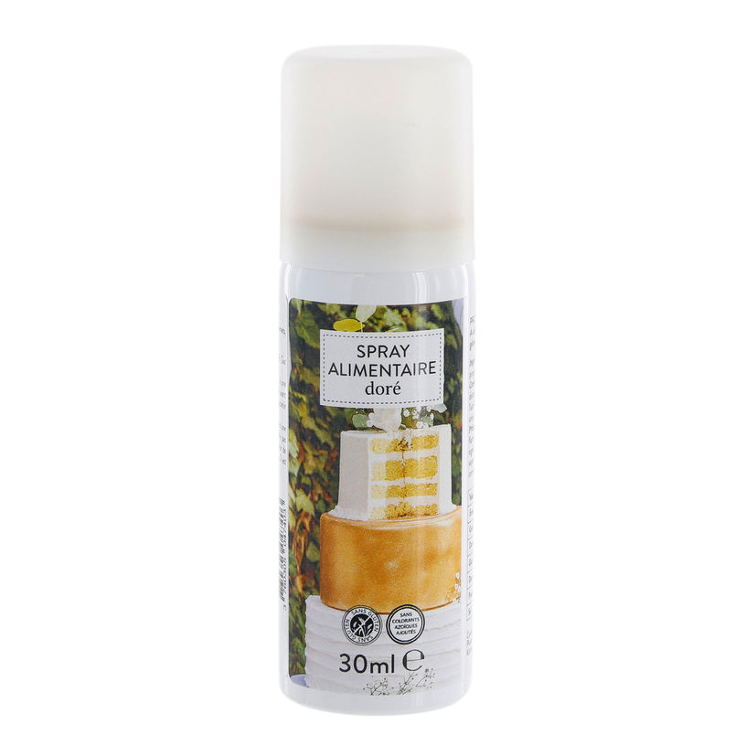 Spray colorant alimentaire doré 30 ml