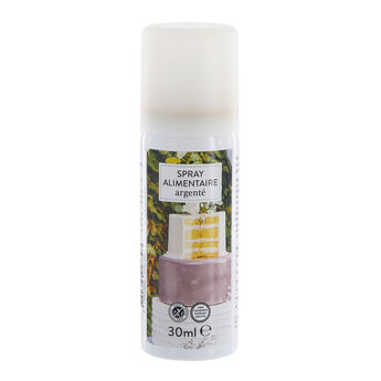 Achat en ligne Spray colorant alimentaire argenté 30 ml