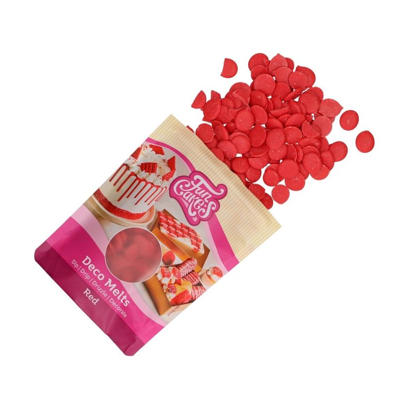 Deco melts rouge 250 gr - FunCakes