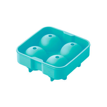 Achat en ligne Moule à 4 glaçons boules en silicone bleu aqua - Dotz