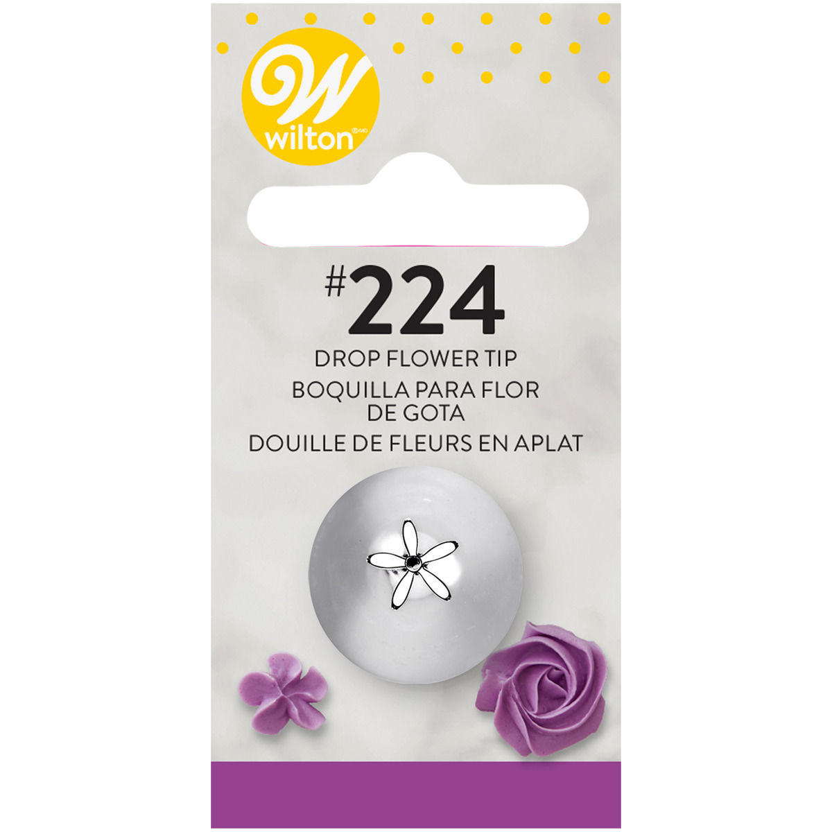 Douille en inox : fleur 4 mm #224 - Wilton