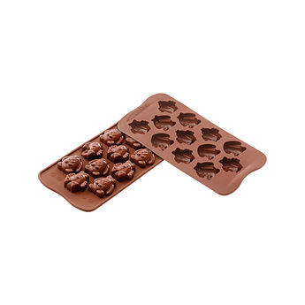 Achat en ligne Moule en silicone chocolat de Pâques : 12 lapins et poussins Easter Friends 3.4 cm - Silikomart