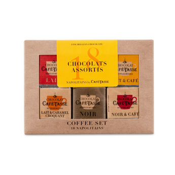 Achat en ligne Boîte de 18 napolitains de chocolat assortis 90 gr - Café Tasse