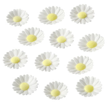 Achat en ligne Décor en azyme : 12 mini marguerites blanches