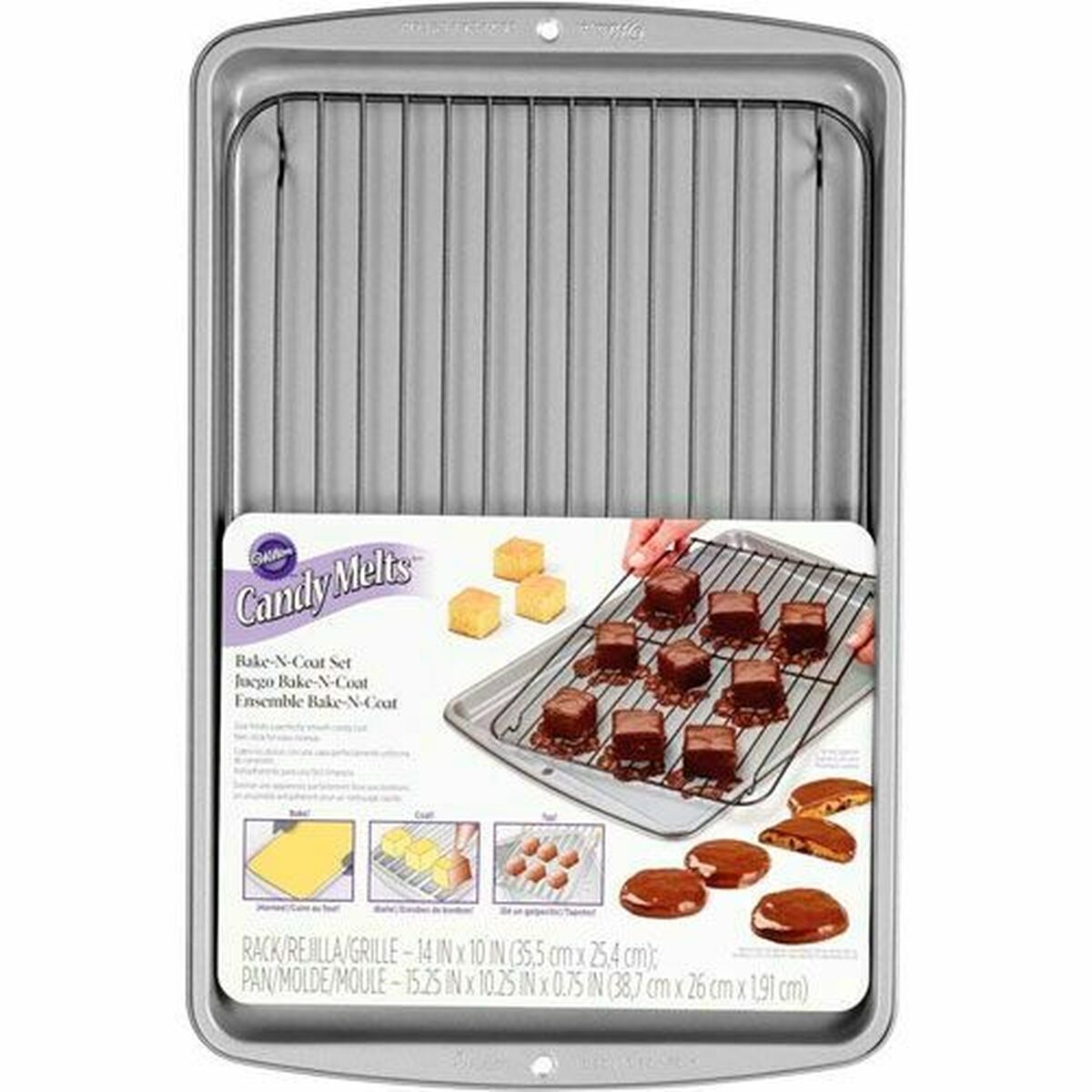 Set pâtisserie glaçage ou cuisson : plaque et grille  35.5 x 25.4 cm - Wilton