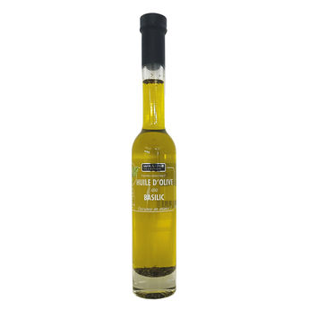 Achat en ligne Huile d'olive aromatisée au basilic 20cl - Savor et Sens