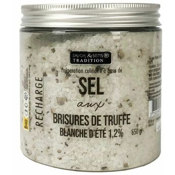 Achat en ligne Sel aux brisures de truffe d'été 650g - Savor et Sens