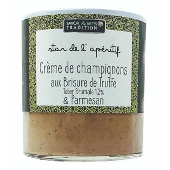 Achat en ligne Créme de champignon aux brisures de truffe noire et parmesan - Savor et Sens