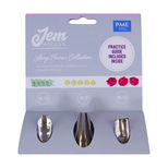 Set de douilles en inox large flowers collection : feuille #113, ronde #1R et pétale #116 - PME