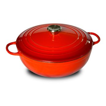 Achat en ligne Cocotte en fonte ronde 24 cm avec couvercle 3L Tradition - Baumalu