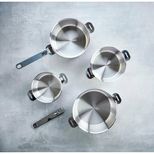 Set de 4 casseroles amovibles inox 14/20 cm avec poignée Move on - Kitchen fun