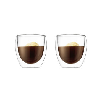 Achat en ligne Set de 2 verres double paroi en verre Pavina 250 ml - Bodum