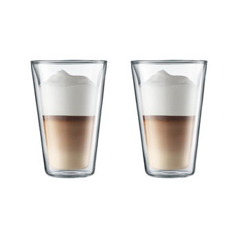 Achat en ligne Set de 2 verres double paroi en verre Canteen 400 ml - Bodum