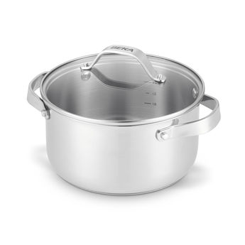 Achat en ligne Faitout induction inox avec couvercle verre cicla 24 cm - Beka