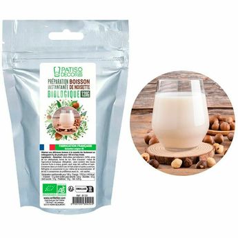 Achat en ligne Préparation instantanée pour boisson de noisette biologique 120 gr - Patisdecor