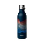 Bouteille isotherme 600ml Games Bleu marine + mini goupillon - Qwetch