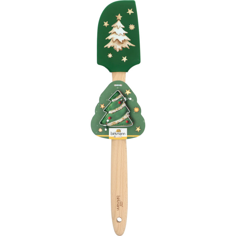 Spatule et emporte-pièce de Noël : sapin - Birkmann