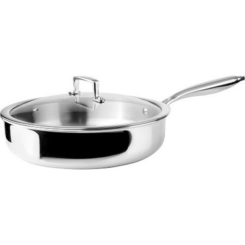 Sauteuse + couvercle triply Natural tout inox 28 cm sans PFAS - Ibili