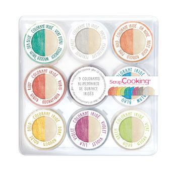 Achat en ligne Set de colorants de surface en poudre irisés 9 x 1.5 gr - Scrapcooking