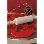 Coffret 4 ustensiles de pâtisserie pour enfants Noël : rouleau, spatule, et plaque emporte-pièces - Scrapcooking