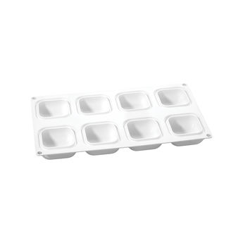 Achat en ligne Moule en silicone 3D Gem 100 : 8 empreintes carrées 6.1 x 6.1 x 3 cm - Silikomart Professional