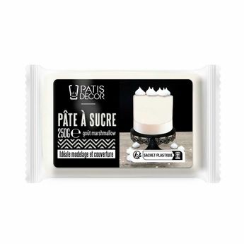 Achat en ligne Pâte à sucre goût vanille : blanche 250 gr - Patisdecor