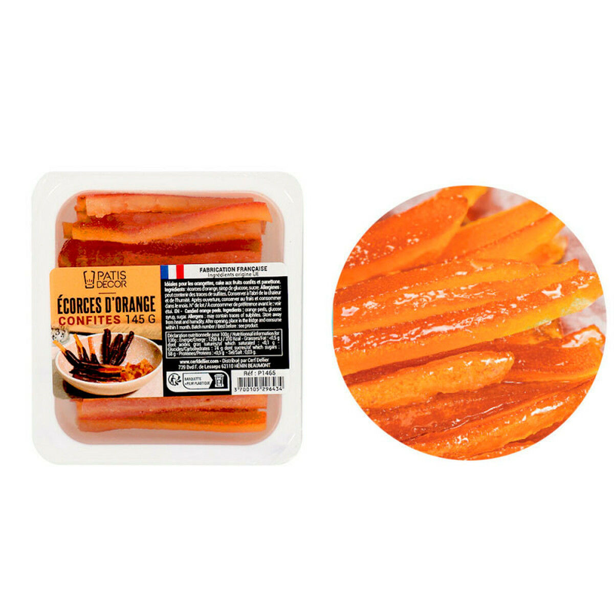 Ecorces d´orange confites 150 gr - Patisdecor