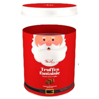 Achat en ligne Boîte en métal Père Noël truffes nature 250 gr - Chocolat Mathez