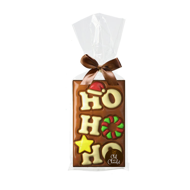 Tablette au chocolat au lait Noël Ho Ho Ho 150 gr - Van Ham chocolaterie